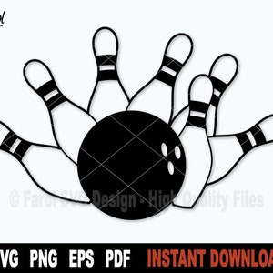 Bowling Pin SVG Cut File: Sport Clipart Vector (Digital Download)
