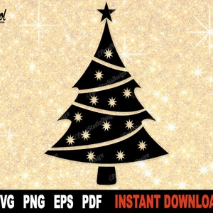 Christmas Tree SVG: Cricut & Silhouette Vector Clipart (Digital Download)