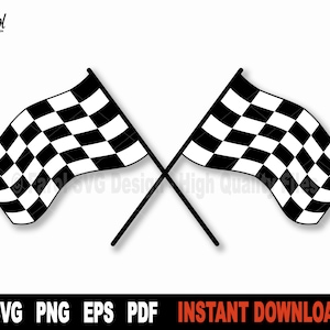 Checkered Flag SVG: Racing Clipart Vector File (Digital Download)
