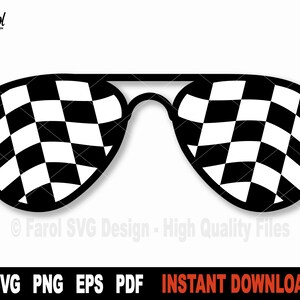 Racing Life SVG, Zielflagge SVG, Sonnenbrillen-Svg-Datei für Cricut, Silhouette, Race Life-Svg, Sport Clipart, Vektor - digitaler Download