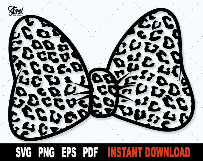 Leopard Bow SVG File,
Cricut Cutting File for Leopard Bow,
Silhouette Cameo Leopard Bow Design,
Printable Clipart Instant Download,