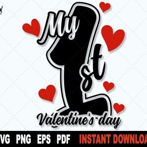 Valentine SVG, primeiro dia dos namorados SVG, amor SVG, bebê menino, menina, arquivo Svg para Cricut, arquivo de corte de clipart de silhueta, download instantâneo