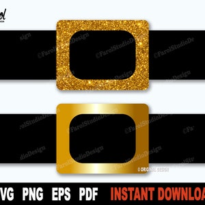 Ceinture SVG, fichier Svg ceinture père Noël pour Cricut, Silhouette, fichier coupe Svg Noël, Saint-Patrick, vacances des cliparts - téléchargement numérique
