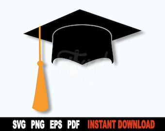 Graduation Cap SVG: School Cut File for Cricut, Silhouette (Digital Download)
