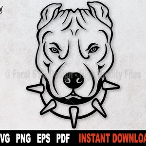 Pitbull Svg, Dog Svg File For Cricut, Silhouette, American Pit Bull Svg, Dog Paw Svg Clipart Cut File-  Instant Digital Download