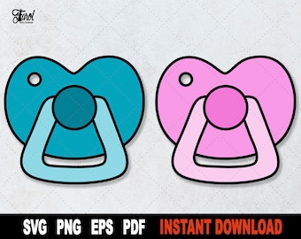 Baby Pacifier SVG: Cartoon Clipart for Cricut & Silhouette (Digital Download)