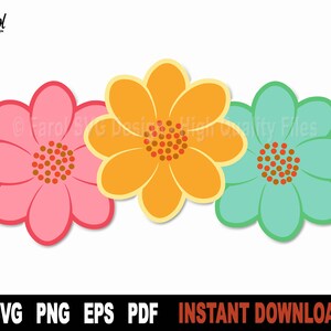 Flower Svg Bundle, Flower Clipart, Spring Clipart, Floral Svg, Floral Clipart, Svg File For Cricut Silhouette Cut File, Png Digital Download