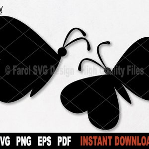 Borboleta Svg, Arquivo Borboleta Svg para Cricut, Silhueta, Primavera Svg, Clipart vetorial, Design de camisa Png - Download digital instantâneo