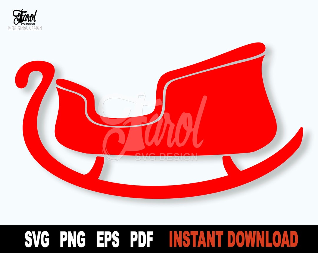 Santa Sleigh SVG Cut File: Christmas Clipart (digital Download) - Etsy