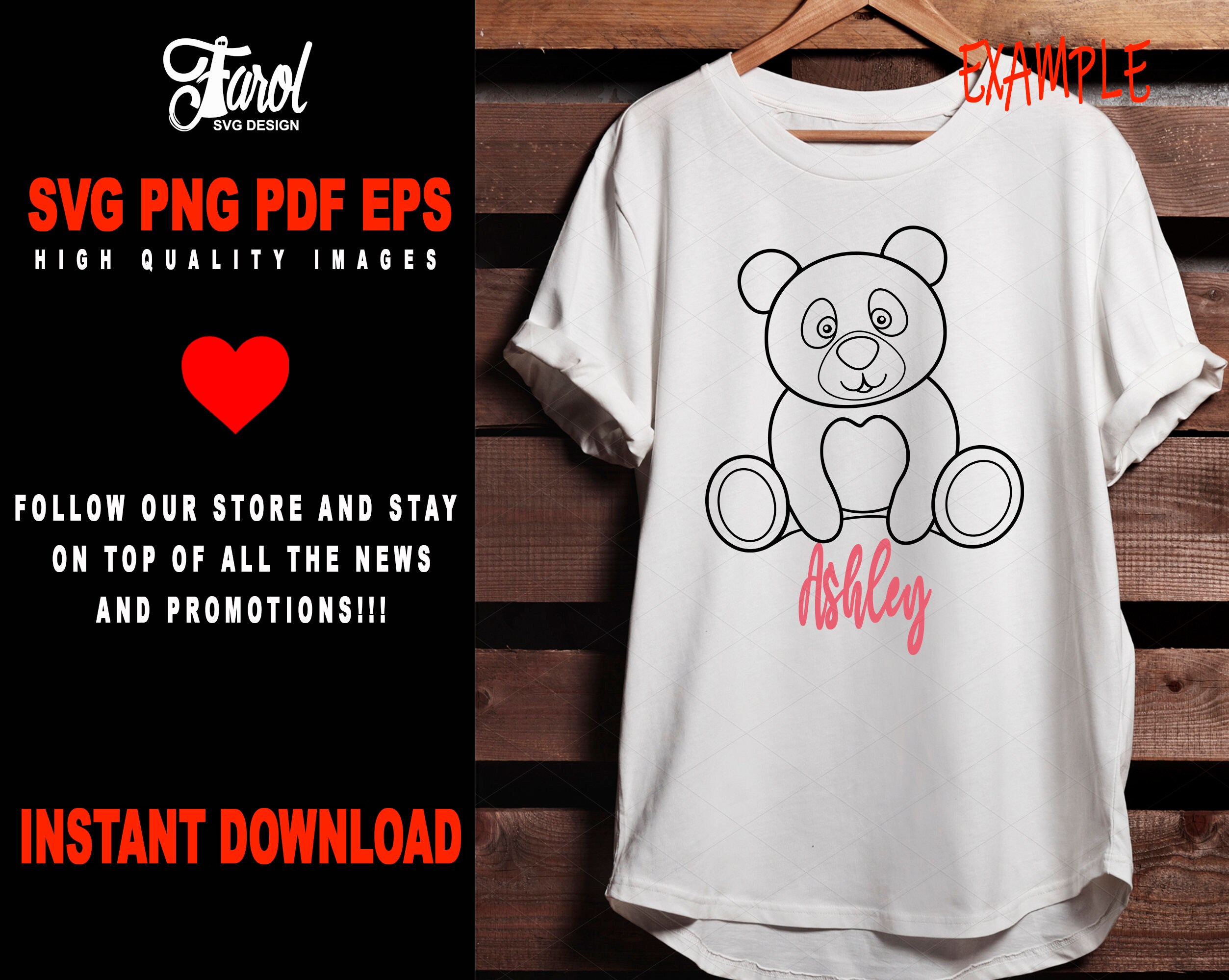 Panda SVG Bear Outline Svg Panda Bear SVG File for Cricut | Etsy