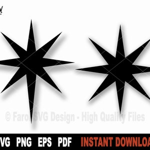 North star Svg, Star Of Bethlehem SVG File For Cricut, Silhouette, Star Svg Cut file, Christmas Star Svg Vector Clipart - Digital Download