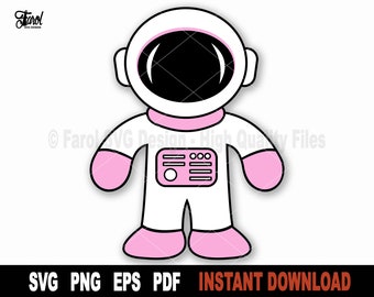 Astronaut SVG, Rymd Clipart (Digital Nedladdning