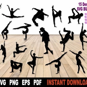 Tanz-Svg-Bundle, Tanz-Svg-Datei für Cricut, Silhouette, Tanz-Team-Svg, Tanz-Vektor-Clipart, Tänzer-Team-Svg, Instant Download