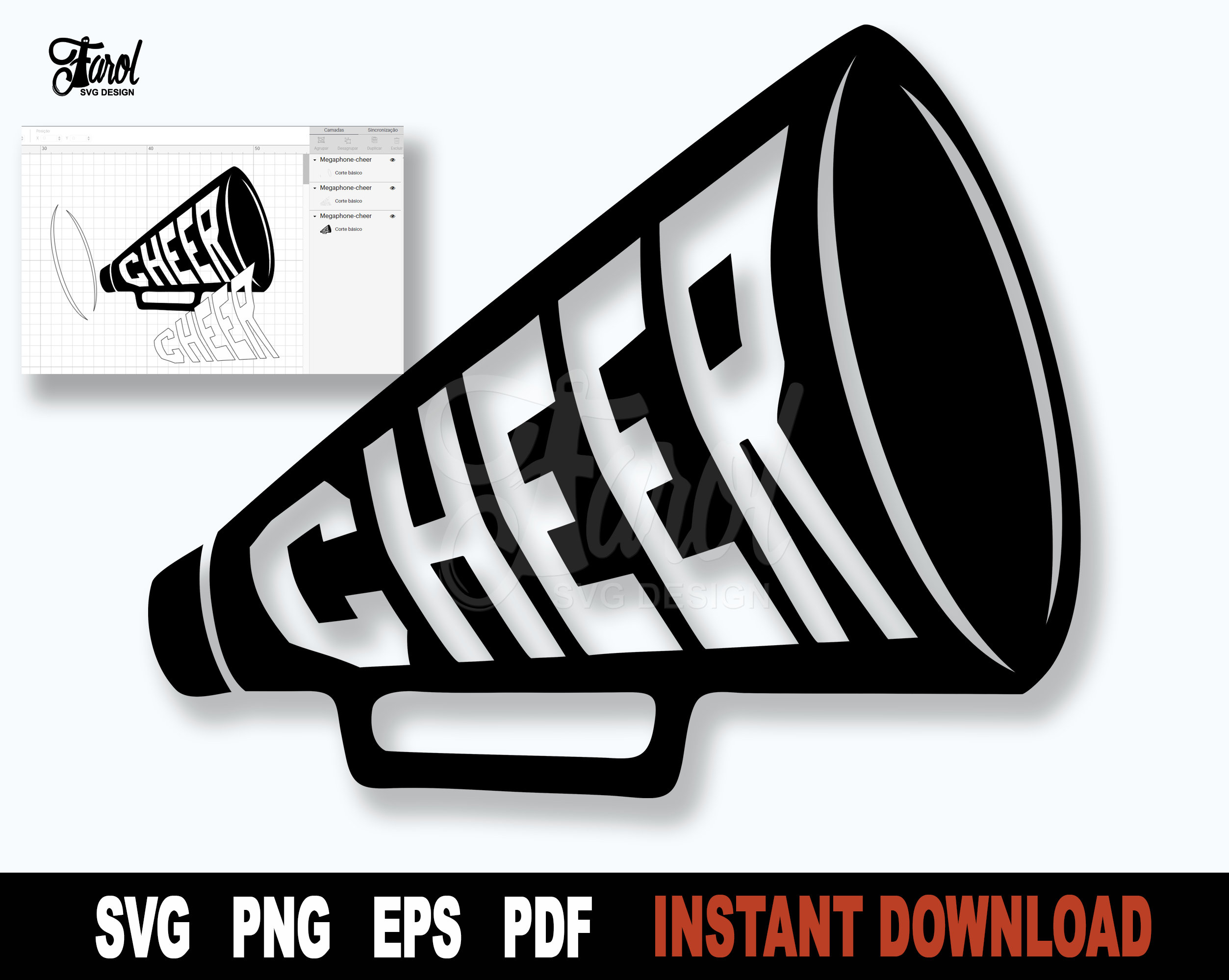 Cheer Svg Megaphone Svg Cheerleader Svg Cheerleading Svg Etsy Images ...