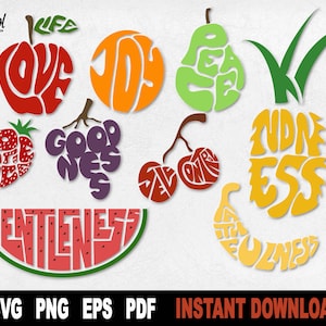 Paquete Svg de frutas, 9 diseños de frutas con archivo de citas motivacionales para Cricut, silueta, archivo de corte de imágenes prediseñadas de vectores de naturaleza, capas, imágenes prediseñadas Png