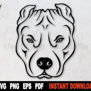 Pitbull Svg, Pitbull Vector SVG File For Cricut, Silhouette, American Pit Bull Svg, Dog Paw Svg Clipart Cut File-  Instant Digital Download