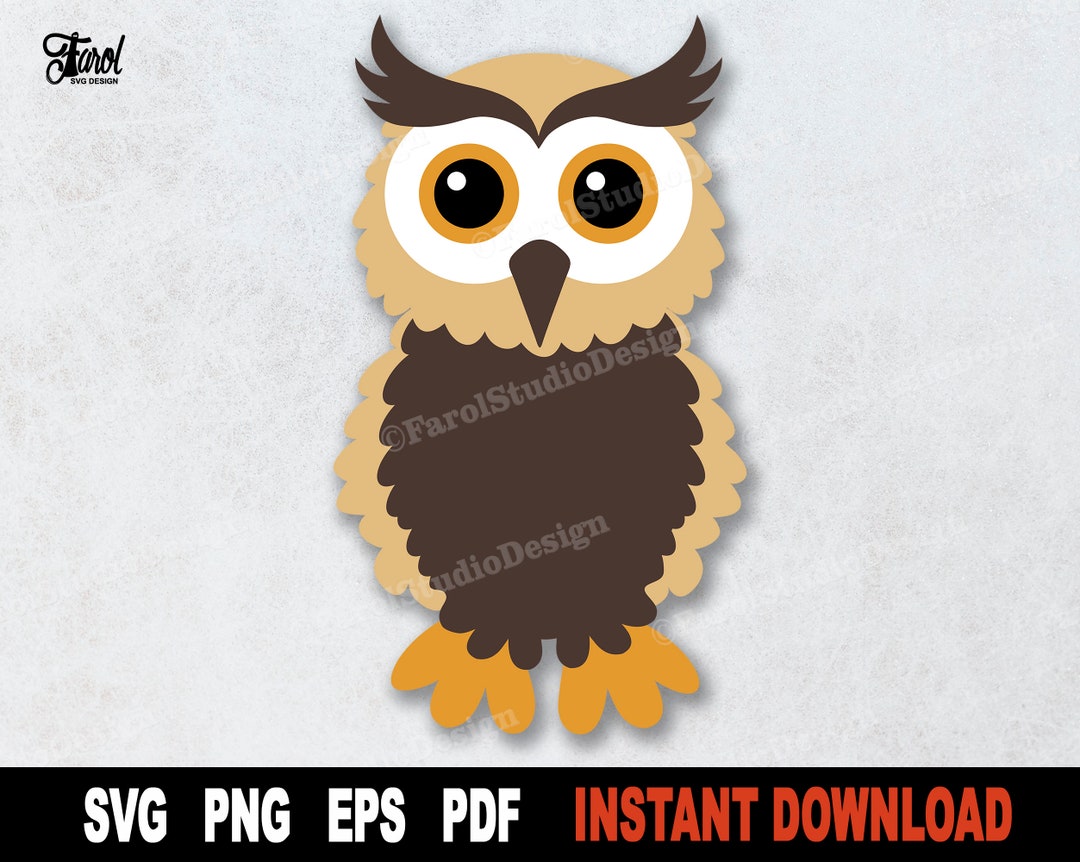 Owl SVG, Cute Owl SVG File for Cricut, Silhouette, Owl Cut File, Animal ...