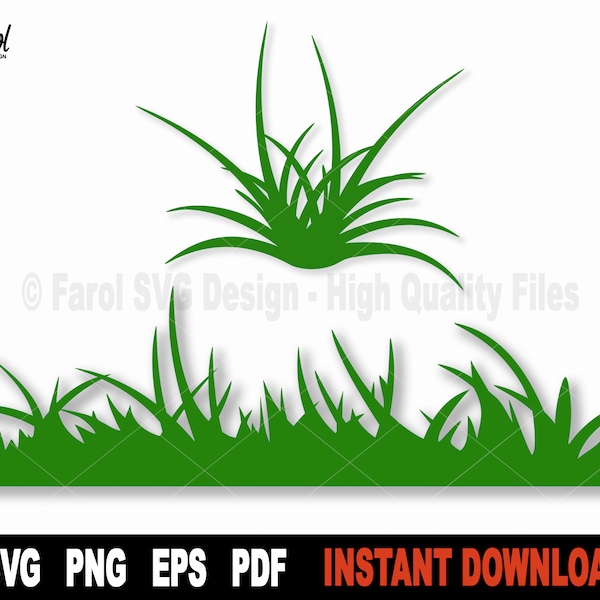 Grass SVG, Grass Svg File For Cricut, Silhouette,  Nature Svg Cut File, Vector Clipart- Instant Download