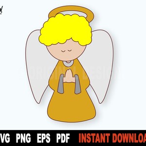 Angel Svg, Christmas Svg Cut file,  Christmas Angel SVG File For Cricut, Silhouette, Angel Vector Clipart- Instant Digital Download