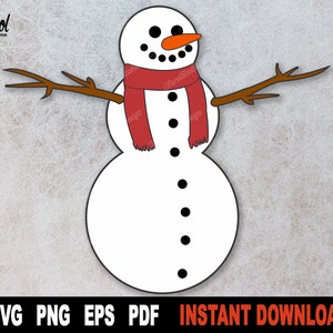 Sneeuwpop SVG, Kerstmis SVG-bestand voor Cricut, silhouet, sneeuwpop SVG gesneden bestand, vakantie SVG vector clipart-Instant Digitale Download