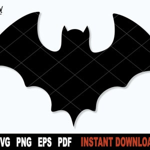 Plik Bat Svg Cut, plik Bat Svg dla Cricut, sylwetka, upiorne święta, SVG Halloween, clipart wektorowy — natychmiastowe pobieranie cyfrowe