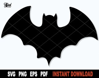 Vleermuis gesneden SVG-bestand: Spooky Halloween-clipart (digitale download)