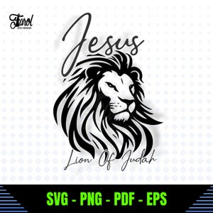 Lion de Juda SVG | Symbole Chrétien | Fichier de Découpe pour Cricut & Silhouette | Design Jésus | SVG Religieux | Téléchargement Immédiat