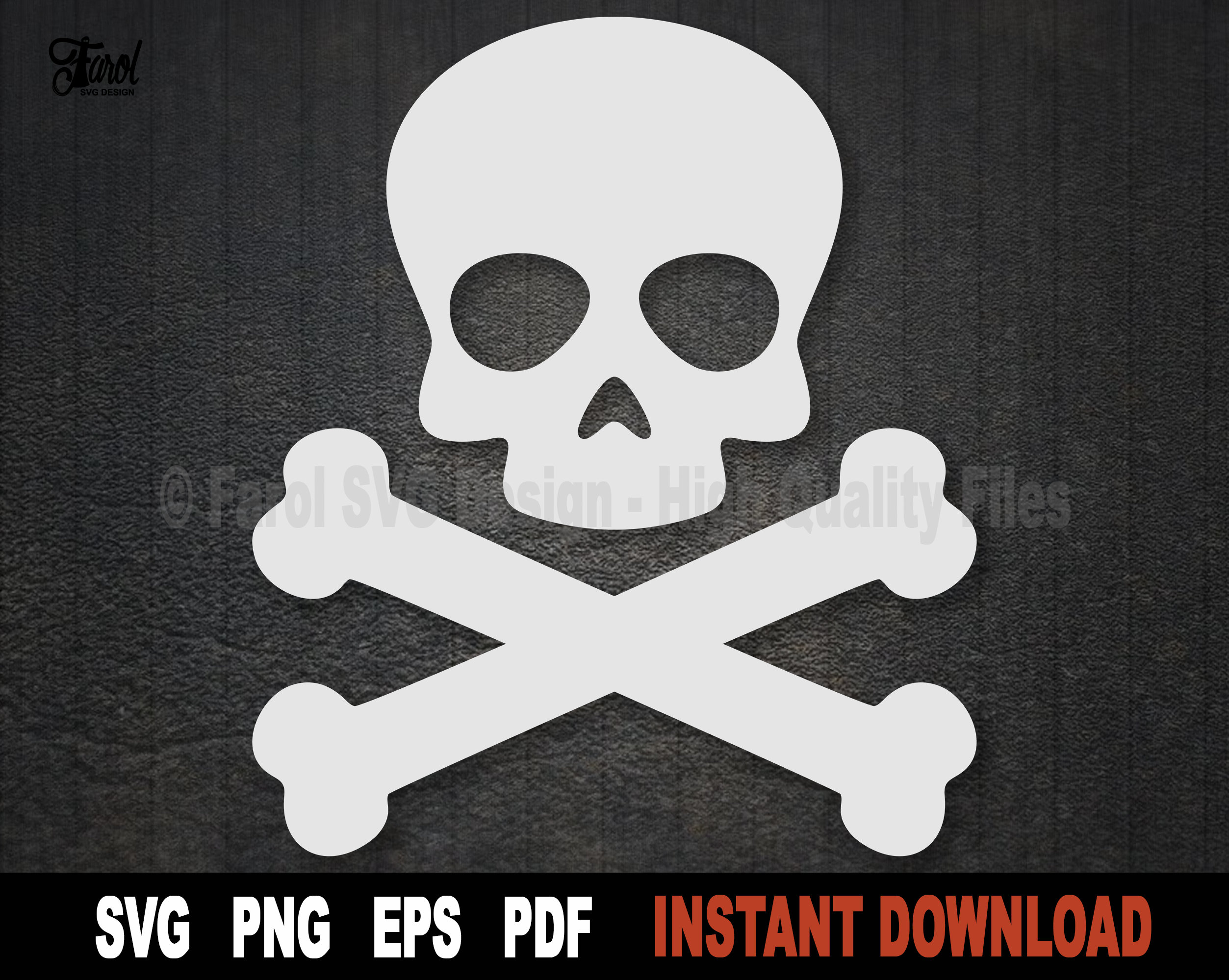 Skull Svg Crossbones SVG File for Cricut Silhouette - Etsy
