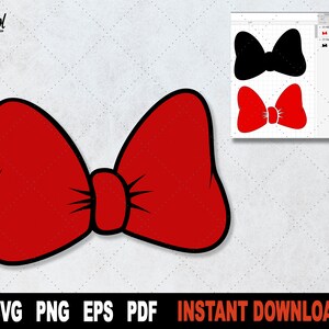 File SVG arco per Cricut, file Bow Cut, 2 strati, Clipart stampabile - Download digitale istantaneo