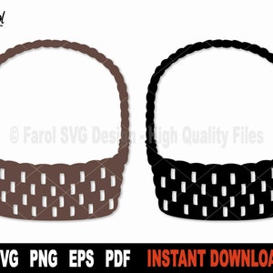 Ostereier Korb SVG, Weidenkorb SVG-Datei für Cricut, Silhouette, Vektor Clipart SVG geschnitten Datei, Frühling SVG-sofortiger digitaler Download