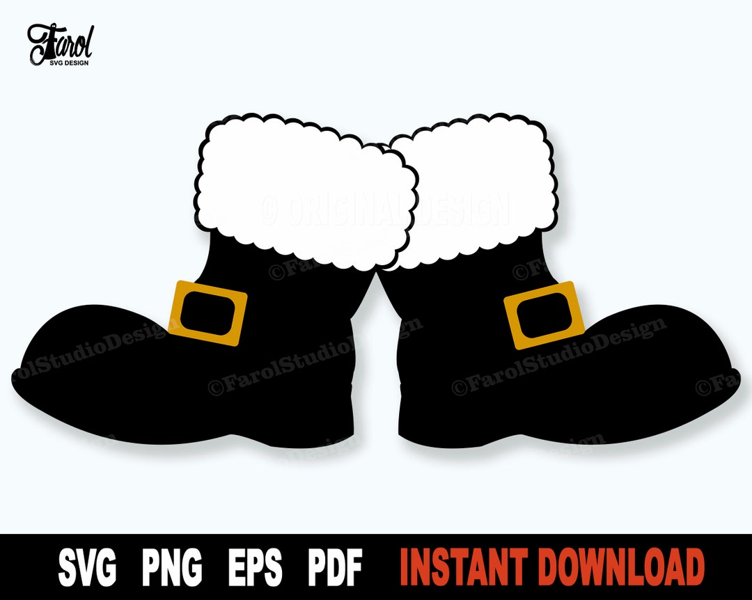 Santa’s Boot Svg, Christmas Svg File for Cricut, Silhouette, Snow Boots