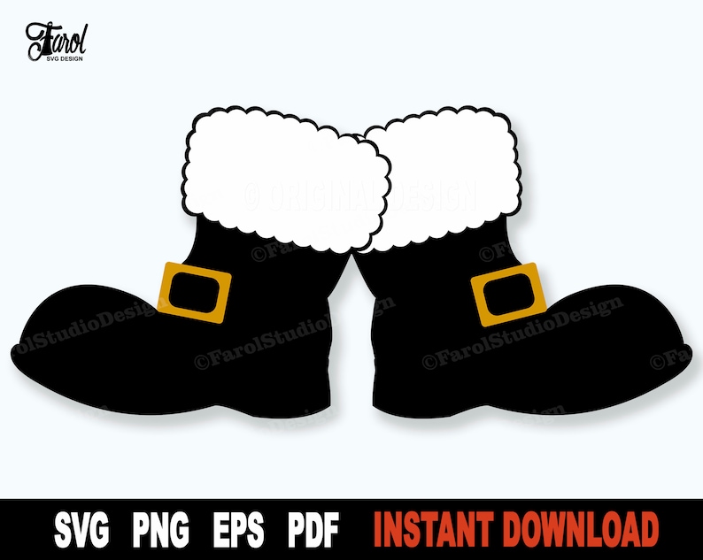 Santa's Boot Svg Christmas Svg File for Cricut - Etsy