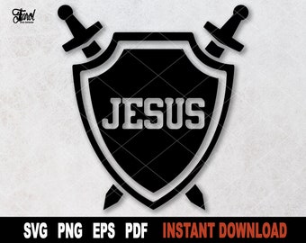 Jesus Shield SVG: Armor of God Cut File (Digital Download)