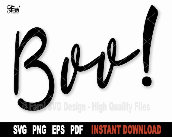 Boo Svg File for Cricut Silhouette Spooky Holiday Halloween - Etsy