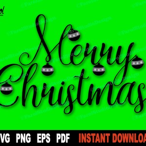 Merry Christmas SVG Cut File: Holiday Clipart (Digital Download)