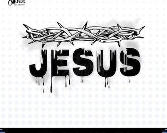 Crown of Thorns SVG: Jesus Name Religious Cut File (instant