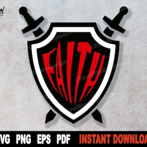 Shield of Faith SVG Files For Cricut - Digital Download