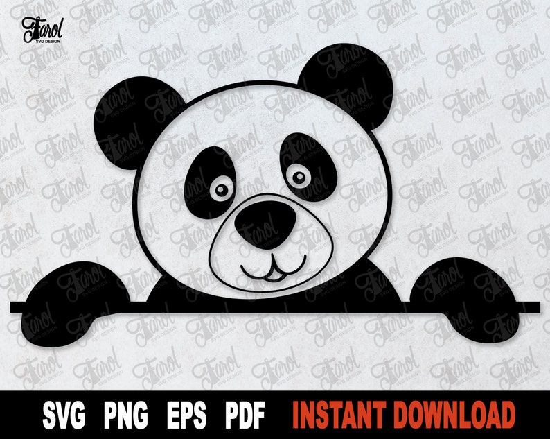 Peeking Panda Bear SVG Cut File Split Monogram SVG Bear Svg - Etsy Canada