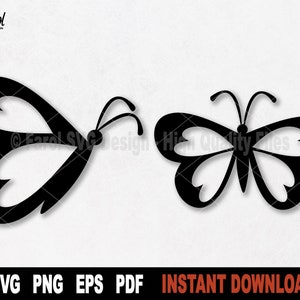 Borboleta Svg, Arquivo Borboleta Svg Para Cricut, Silhueta, Primavera Svg, Outline Vector Clipart, Png Shirt Design - Download Digital Instantâneo