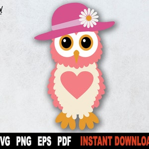 Mom Owl SVG, Owl SVG, Cute owl Svg File For Cricut, Silhouette, Mom svg Cut File, Cartoon Clipart, Sublimation PNG- Instant Digital Download