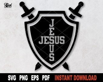 Jesus Shield SVG: Armor of God Cut File (Digital Download)