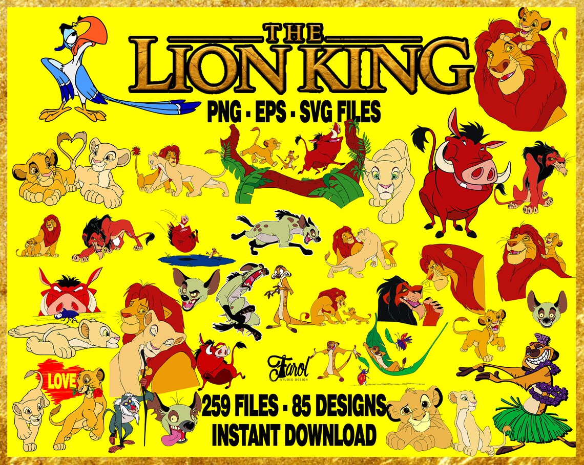 Download The Lion King PNG Bundle png eps svg Files Simba png Nala ...