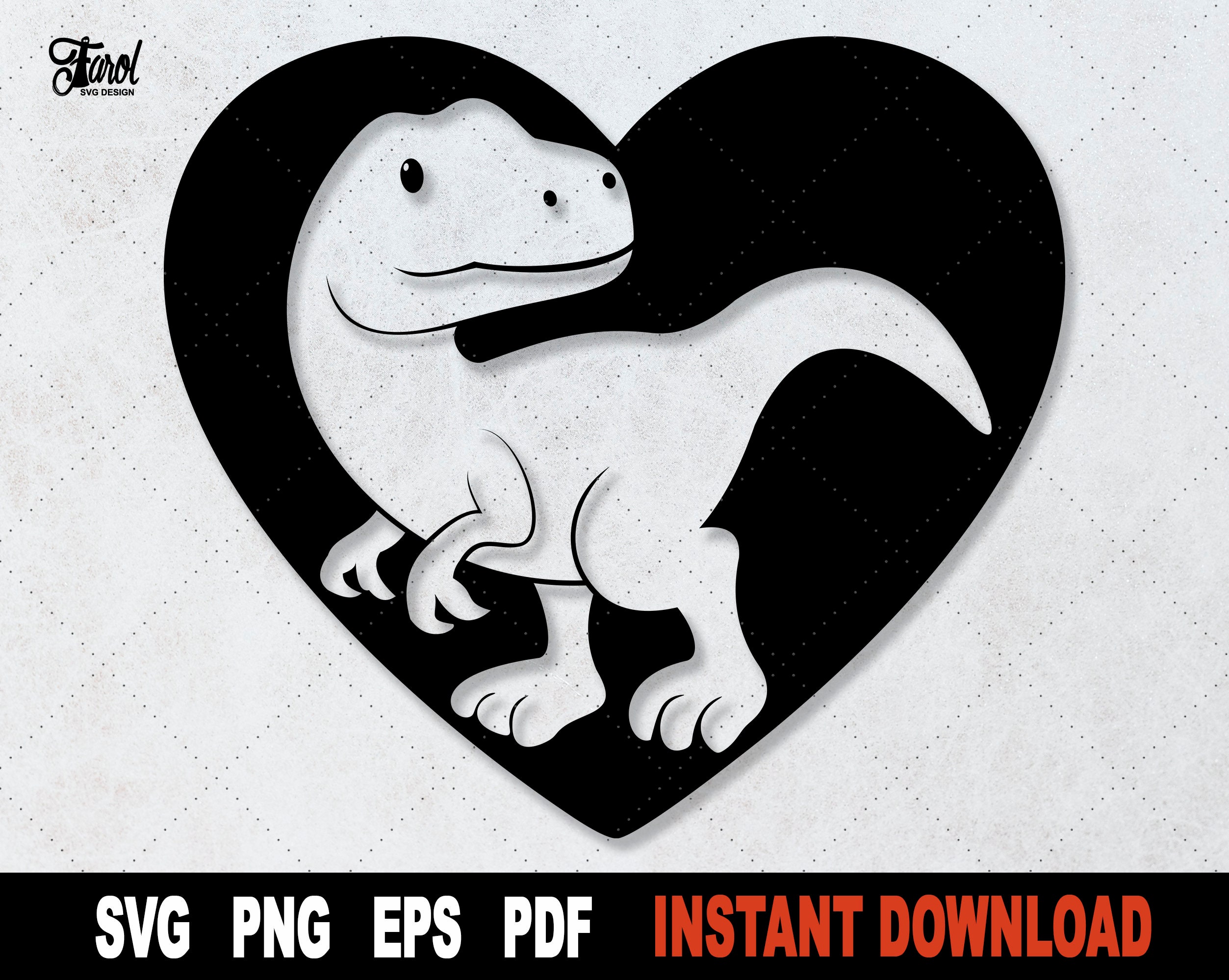 Dinosaur SVG Dinosaur Valentine SVG File for Cricut | Etsy