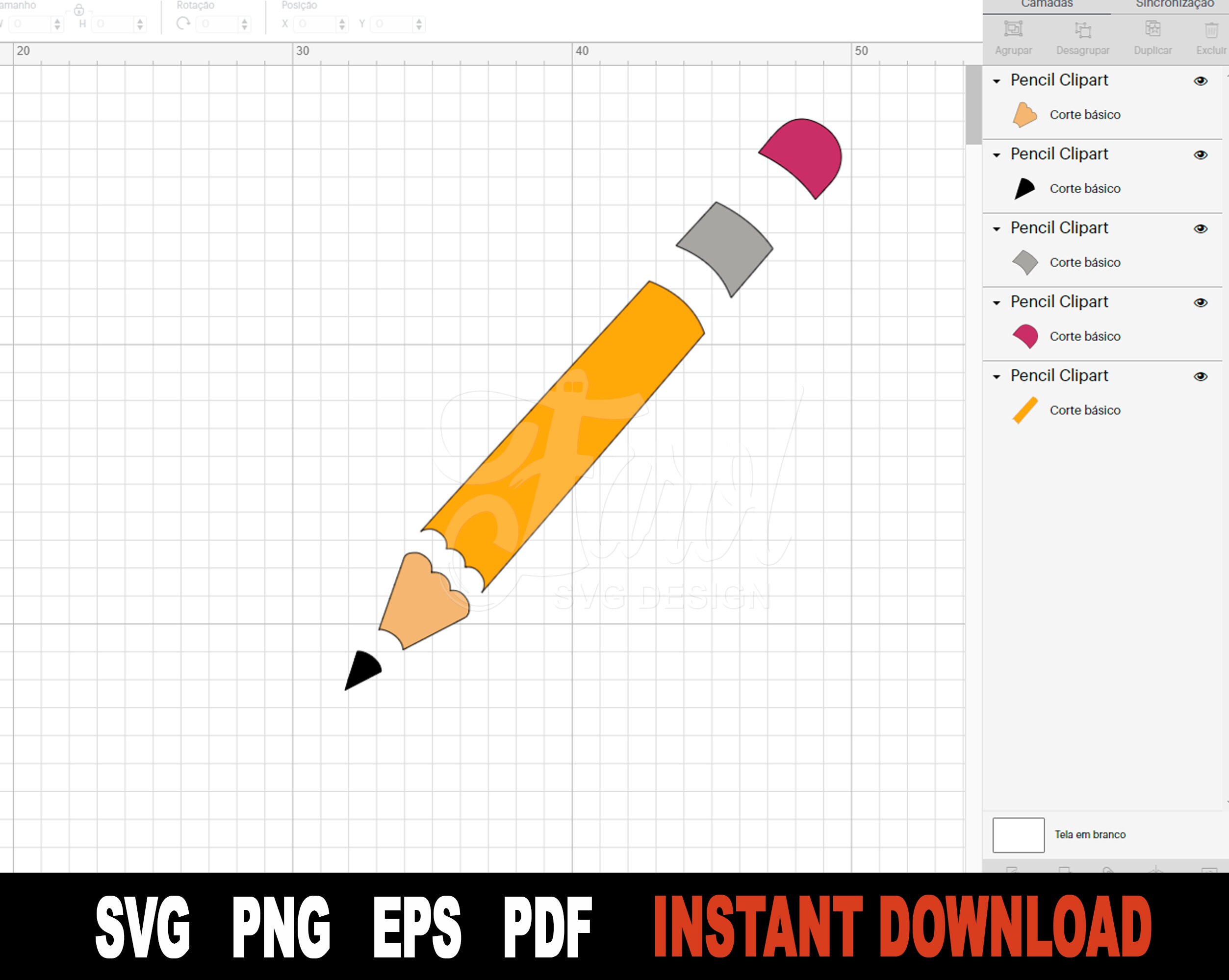 Pencil Clipart SVG, Pencil SVG, School SVG Cut File, Cricut, Silhouette ...