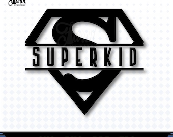 Superkid SVG: Superhjälteemblem för barn-T-shirt (digital nedladdning)