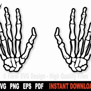 Skeleton Hands SVG: Halloween Cut File for Cricut, Silhouette (Digital Download)