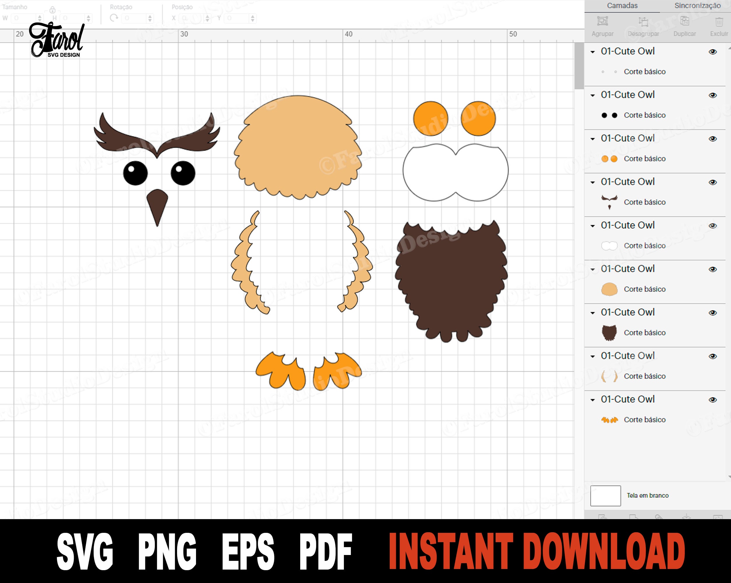 Owl SVG, Cute Owl SVG File for Cricut, Silhouette, Owl Cut File, Animal ...