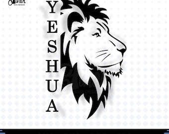 Lion of Judah SVG: Yeshua Christian Cut File (Digital Download)