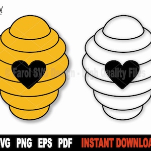 Bijenkorf SVG, honing SVG-bestand voor Cricut, silhouet, Bee Honey Svg-bestand voor snijden, Bijenkorf Vector Clipart-Instant Digitale Download