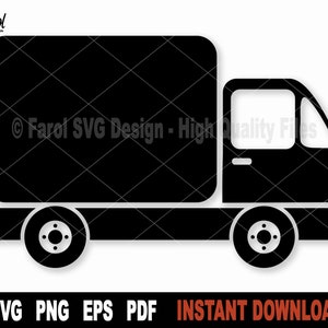 Lieferung LKW-Svg, Fracht-LKW-Svg-Datei für Cricut, Silhouette, LKW-Vektor-Clipart-Svg-Schnitt-Datei, Png-Datei - sofortiger digitaler Download